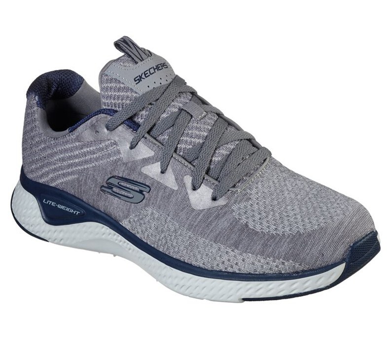 Skechers Solar Fuse - Kryzik - Mens Sneakers Grey/Navy [AU-PI4951]